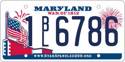 MD license plate 1BL6786