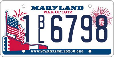 MD license plate 1BL6798