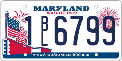 MD license plate 1BL6799
