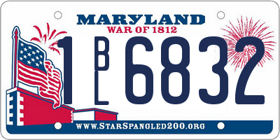 MD license plate 1BL6832