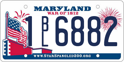 MD license plate 1BL6882