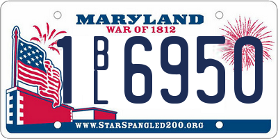 MD license plate 1BL6950