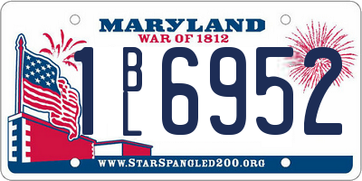 MD license plate 1BL6952