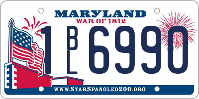 MD license plate 1BL6990