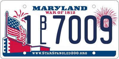 MD license plate 1BL7009