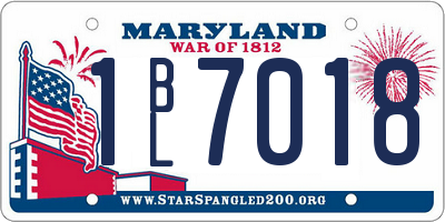 MD license plate 1BL7018
