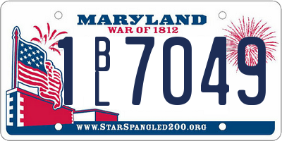 MD license plate 1BL7049