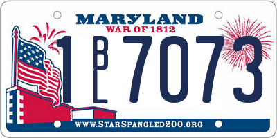 MD license plate 1BL7073