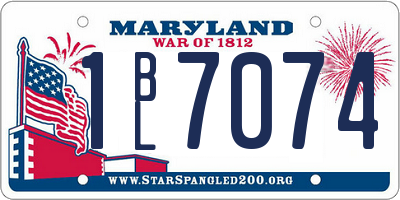 MD license plate 1BL7074