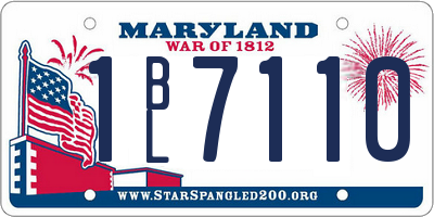 MD license plate 1BL7110