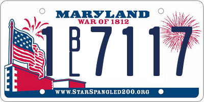 MD license plate 1BL7117