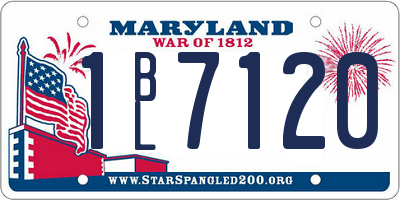 MD license plate 1BL7120