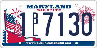 MD license plate 1BL7130