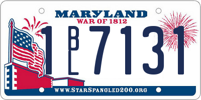 MD license plate 1BL7131