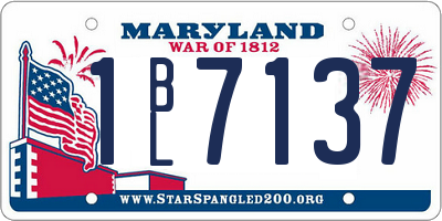 MD license plate 1BL7137