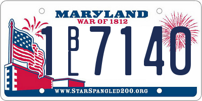 MD license plate 1BL7140