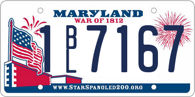 MD license plate 1BL7167