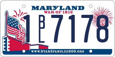 MD license plate 1BL7178