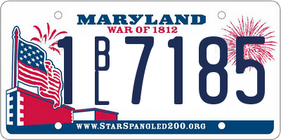 MD license plate 1BL7185