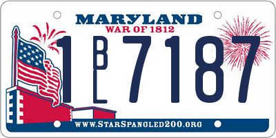 MD license plate 1BL7187