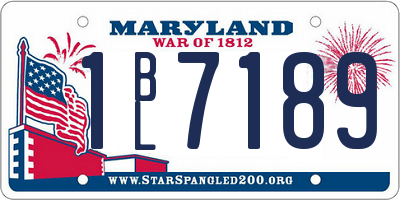 MD license plate 1BL7189