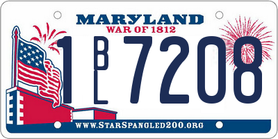MD license plate 1BL7208