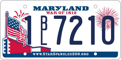 MD license plate 1BL7210