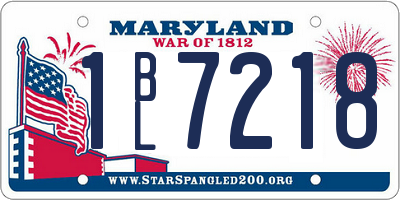 MD license plate 1BL7218
