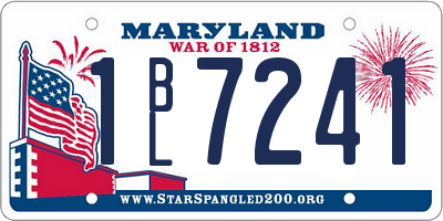 MD license plate 1BL7241