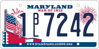 MD license plate 1BL7242