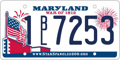 MD license plate 1BL7253