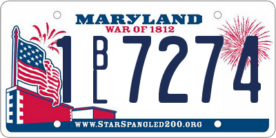 MD license plate 1BL7274