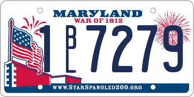 MD license plate 1BL7279