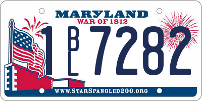 MD license plate 1BL7282