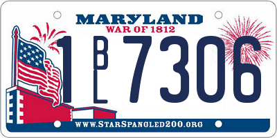 MD license plate 1BL7306