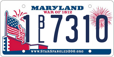 MD license plate 1BL7310