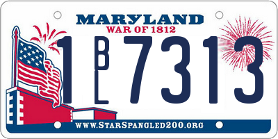 MD license plate 1BL7313