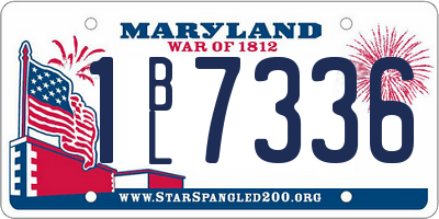 MD license plate 1BL7336