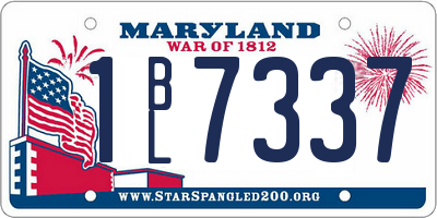 MD license plate 1BL7337