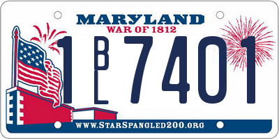 MD license plate 1BL7401