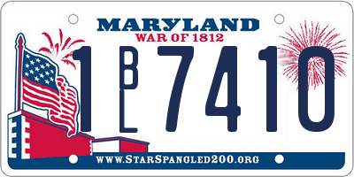 MD license plate 1BL7410