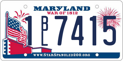 MD license plate 1BL7415