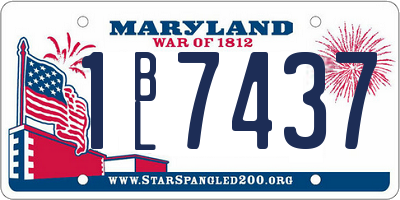 MD license plate 1BL7437