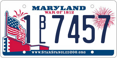 MD license plate 1BL7457