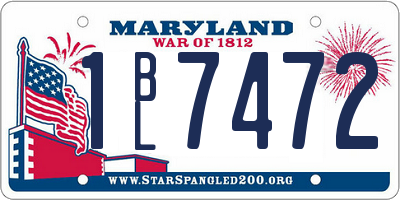 MD license plate 1BL7472