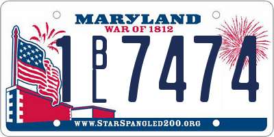 MD license plate 1BL7474