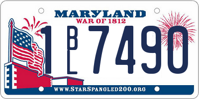 MD license plate 1BL7490