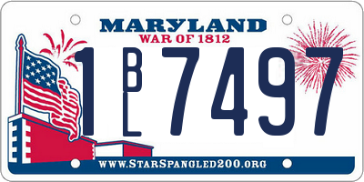 MD license plate 1BL7497