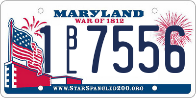 MD license plate 1BL7556