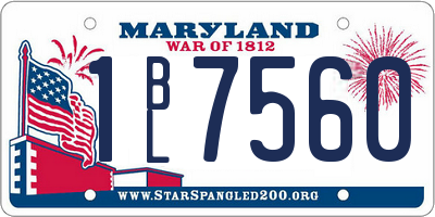 MD license plate 1BL7560